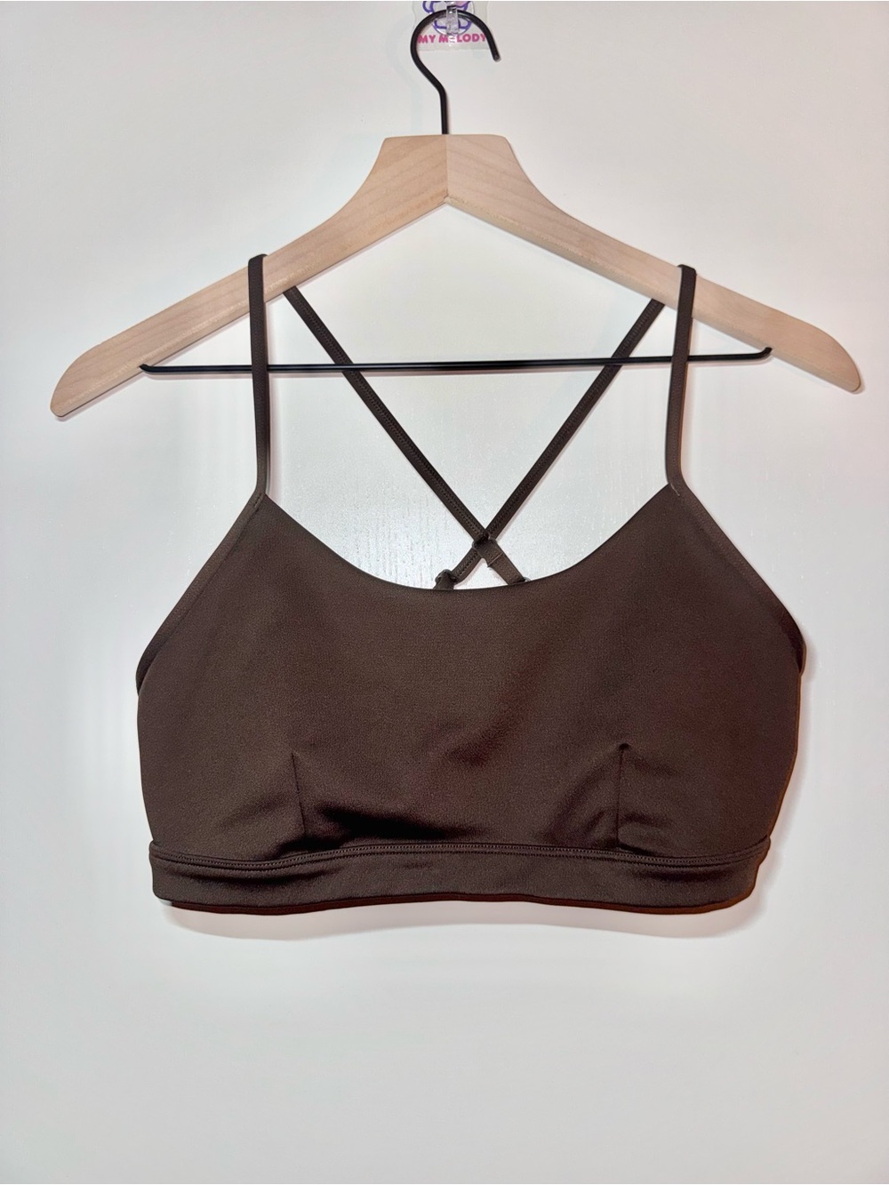 Alo Airlift Intrigue Sports Bra Espresso Brown Women Size Large